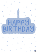 Joyeux anniversaire avec une touche de bleu